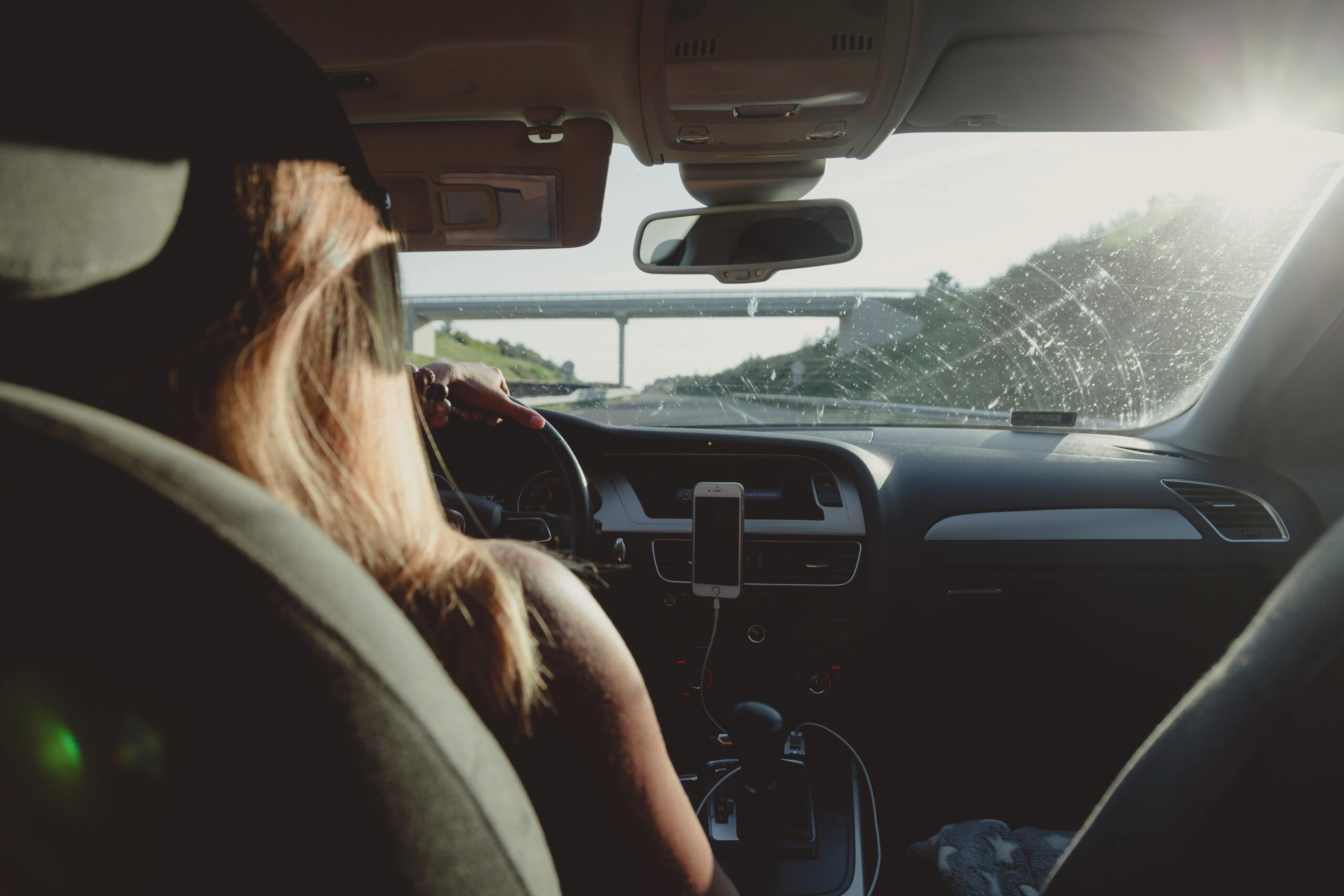 photo of woman driving